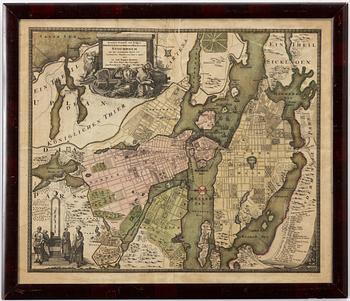 Johann Baptist Homann, Karta, kopparstick, 1700-tal, "Stockholm".