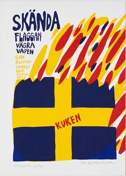 Carl Johan De Geer, "Skända flaggan - Vägra vapen".