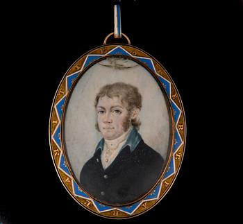 MINIATYR, handmålad, 1800-talets början.