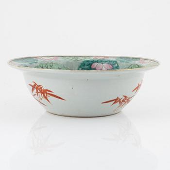 A Chinese punch bowl, late 19th Century.