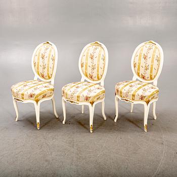 Stolar, sex stycken, rokoko 1700-talets mitt.