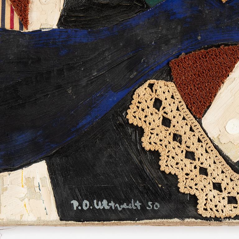 Per Olof Ultvedt, oil and collage on canvas, signed and dated -50.