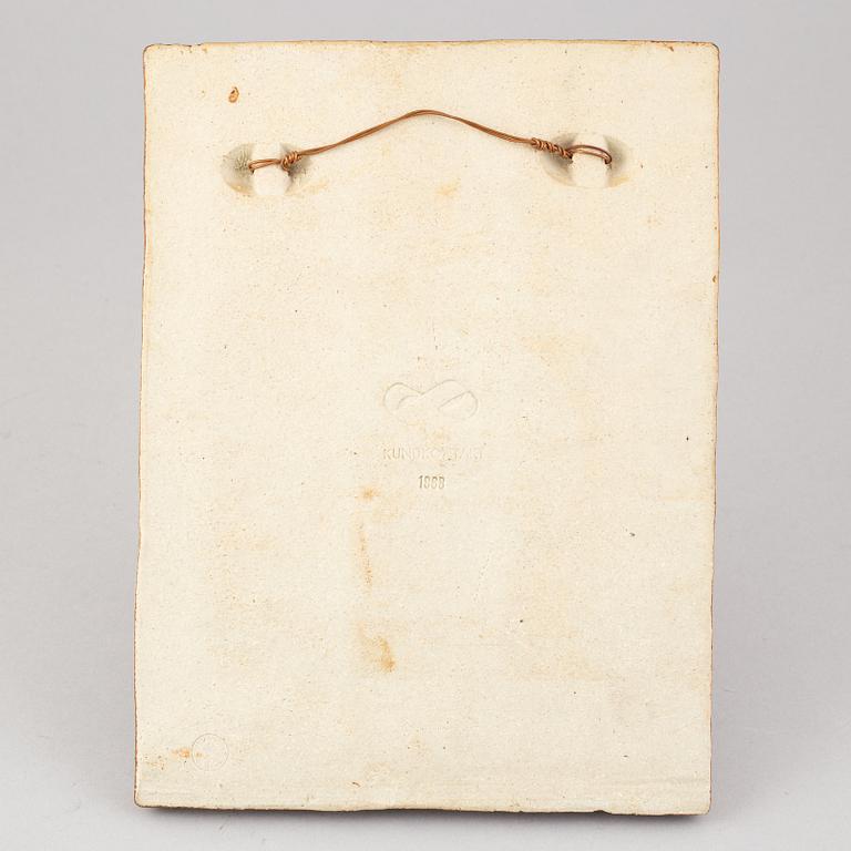 Stig Lindberg, a stoneware relief, Gustavsberg, 1968.