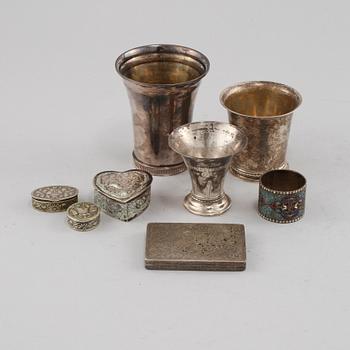 PARTI SILVER, 8 delar, 1900-tal. Vikt 325 g.