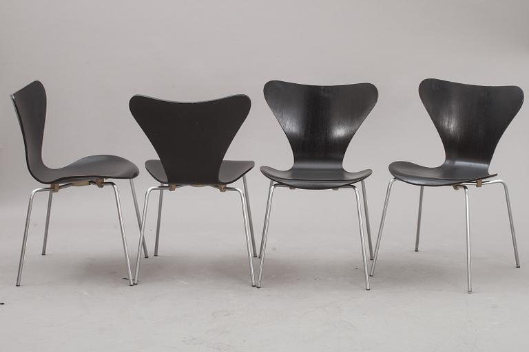 STOLAR, 4 st, "Sjuan", Arne Jacobsen, Fritz Hansen.