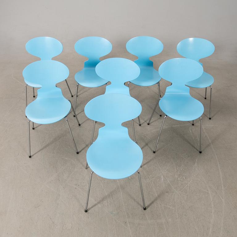 Arne Jacobsen,  stolar 8 st, "Myran", Fritz Hansen, 1993.