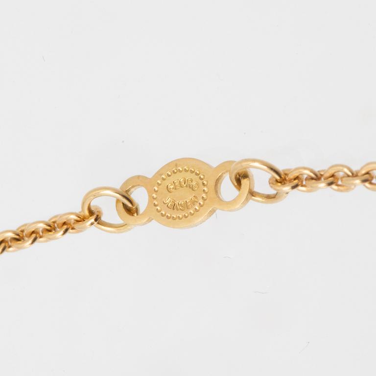 Jacqueline Rabun 18K gold necklace "Cave" set with round brilliant-cut diamonds, for Georg Jensen.