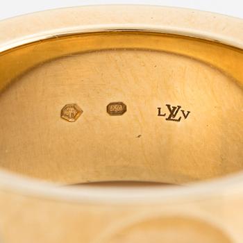 Louis Vuitton, an 18K gold 'Empreinte' ring with diamonds.