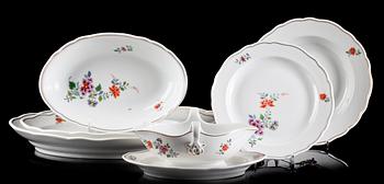 MATSERVIS, 20 delar, porslin, Meissen. 1900-tal.