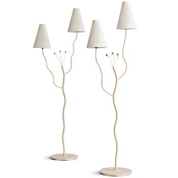 258. Two Swedish Modern floor lamps, 1940's-50's.