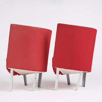 Paolo Pallucco, fåtöljer, ett par, Gambe-Pallucco, Italien, 1980-tal.