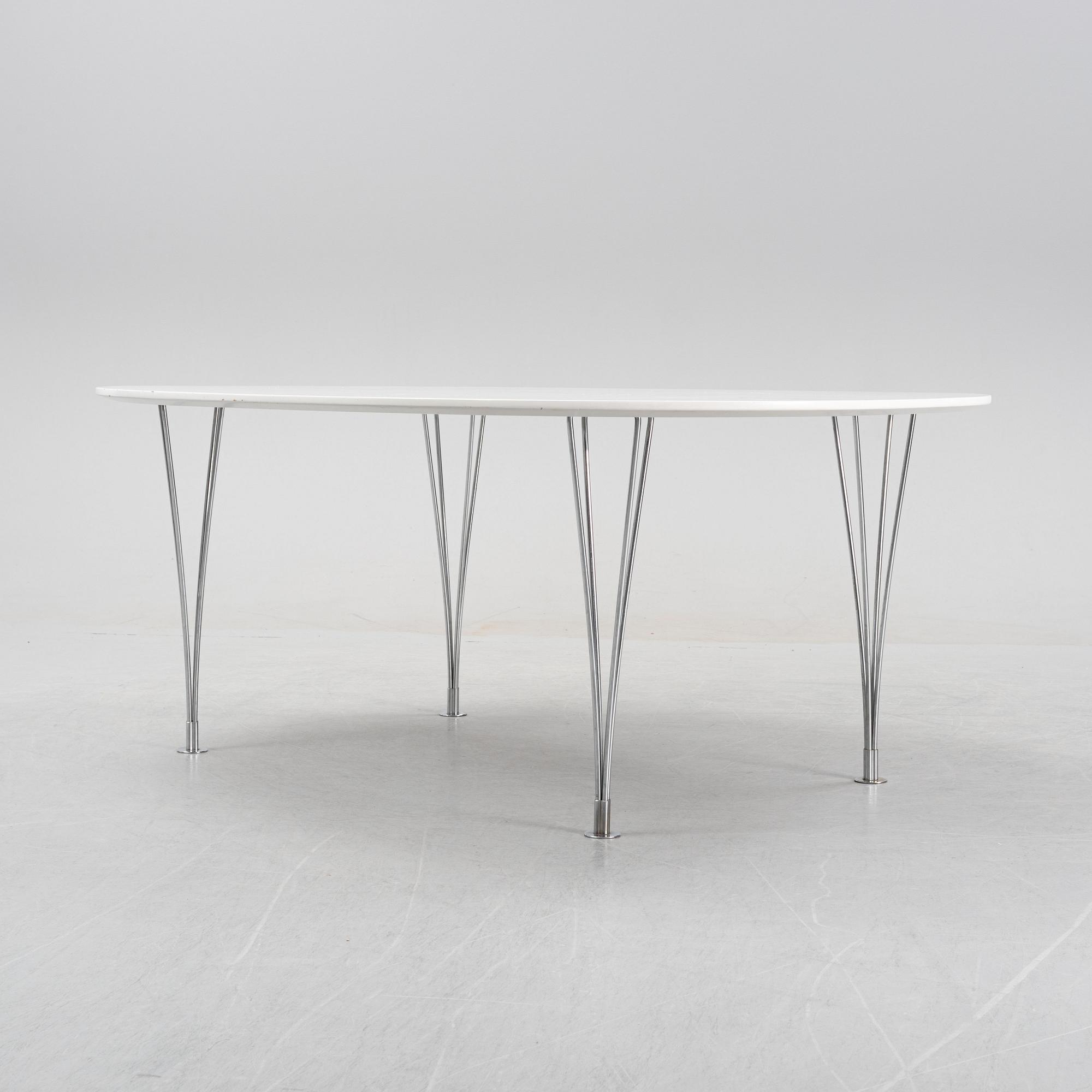 Bruno Mathsson & Piet Hein, a 'Superellips' dining table, Mathsson International, Värnamo.