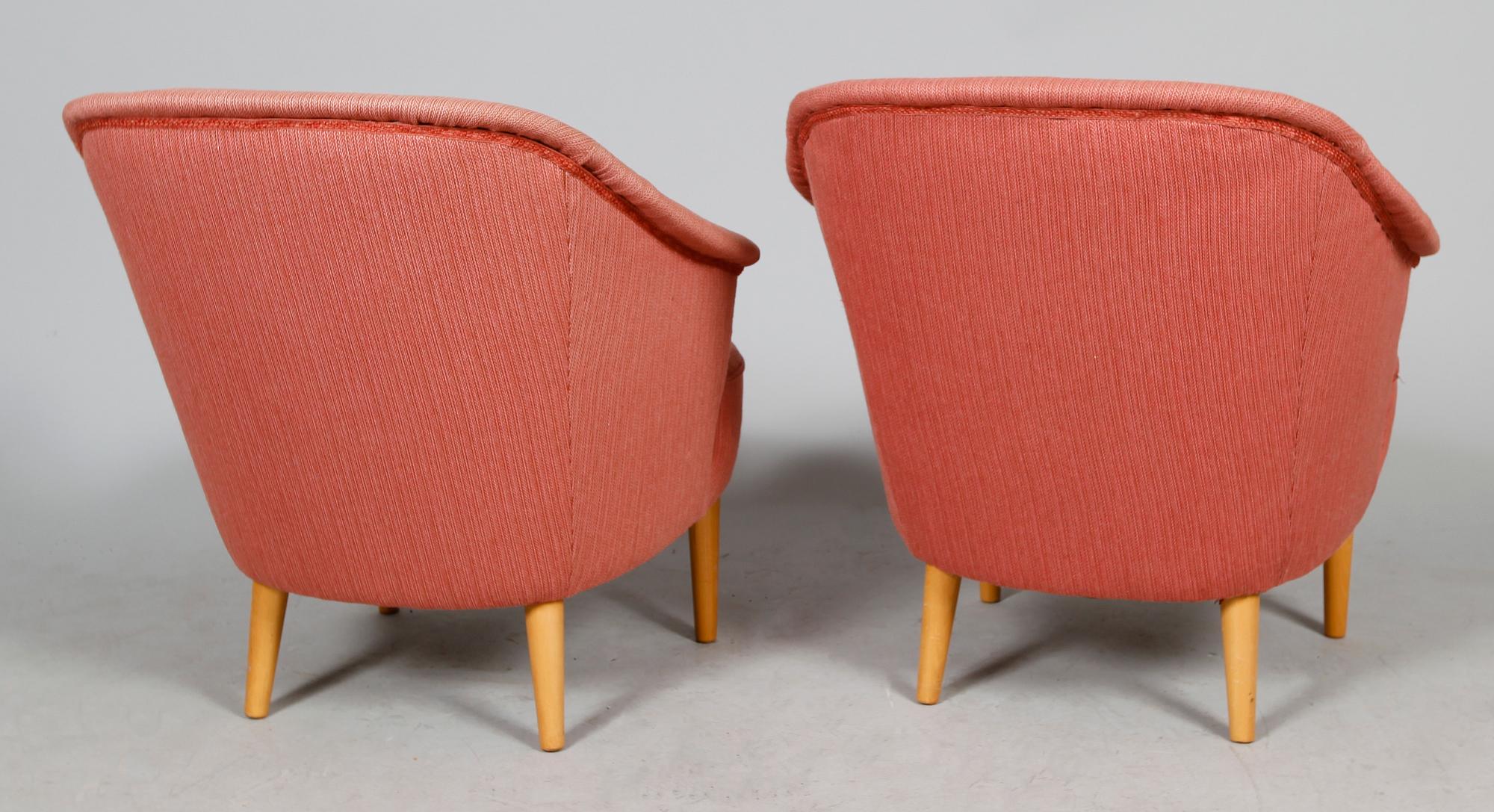 FÅTÖLJER, 1 par, Carl Malmsten.