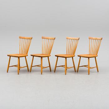 CARL MALMSTEN, stolar, 4 st, "Lilla Åland", Stolfabriks AB Smålandsstenar, 1950/60-tal.