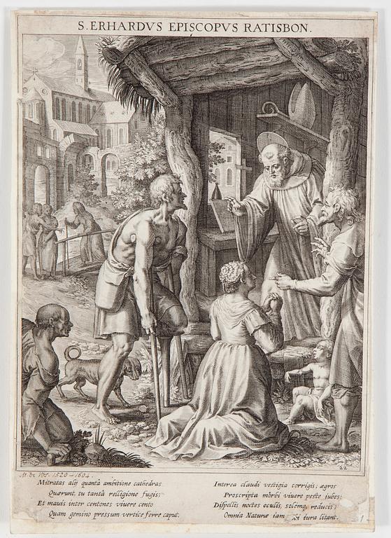 PARTI, 44 gravyrer, Sadeler av bl.a. Egidius, Raphael, Johannes och Marco. Framförallt senare avdrag 1600 och 1700-tal.