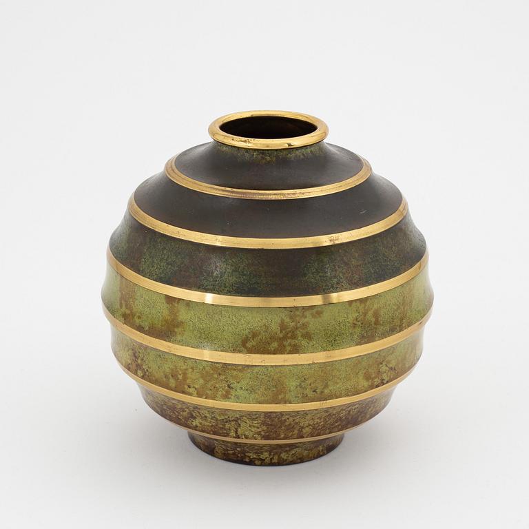 Ä bronze Art Deco vase, Svenska Metallverken, 1920's/1930's.