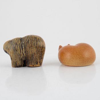 Lisa Larson, a group of six figurines, Gustavsberg and K-Studion.