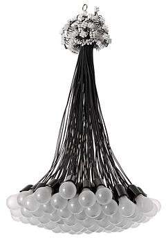 A Rody Graumans "85 Lamps" chandelier, Droog Design, Netherlands.