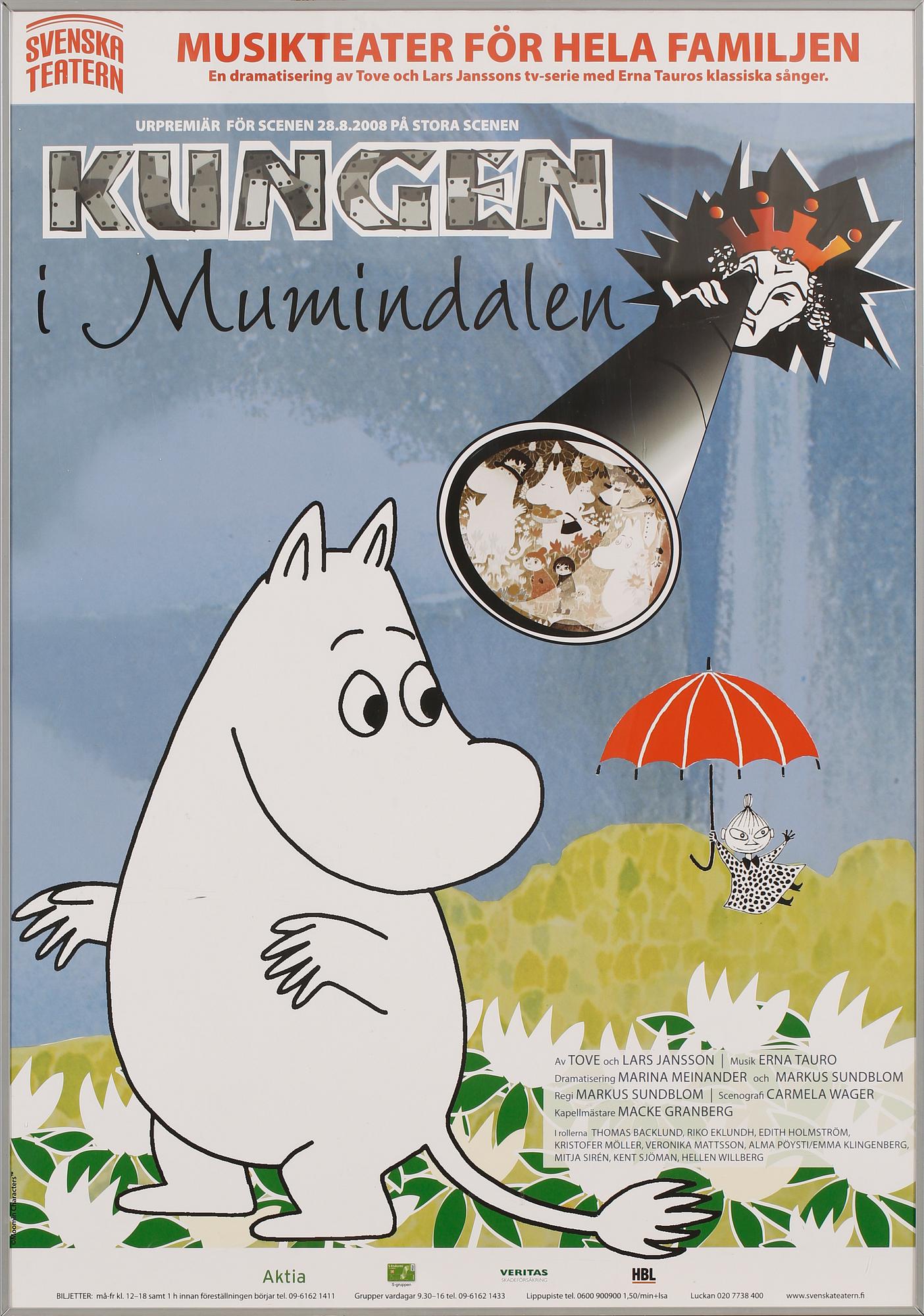 AFFISCH, "Kungen i Mumindalen", 2008.