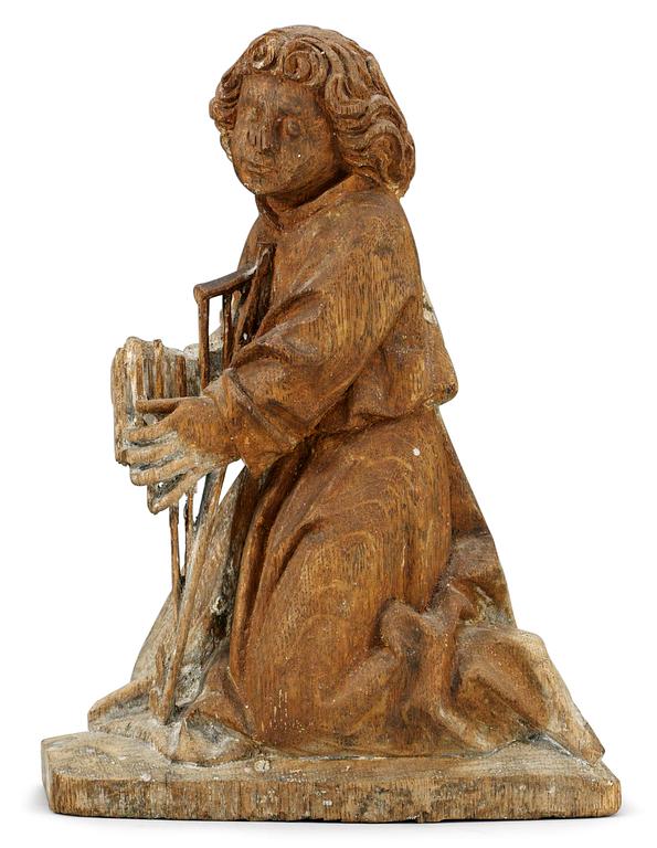 A wooden sculpture, possibly Antwerp 16th century.