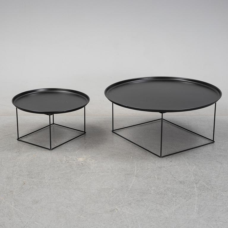 Patricia Urquiola, a set of two coffe tables, model 'Fat-Fat' for B&B Italia, modern manufacturing.
