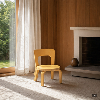 Alvar Aalto, barnstolar, 6 st, Artek, Finland.