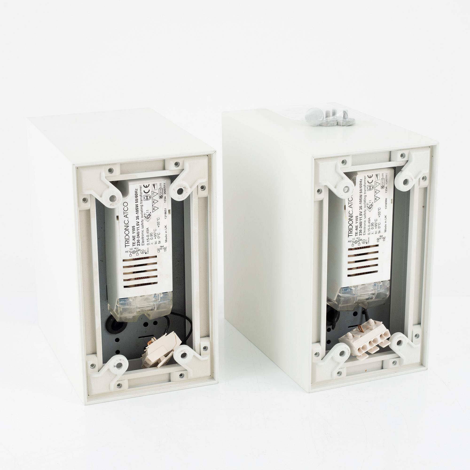 Flos, a pair of 'Compass Box' ceiling lights.