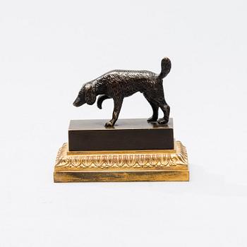 BLÄCKSTÄLL, brännförgylld mässing, 1800-talets början.