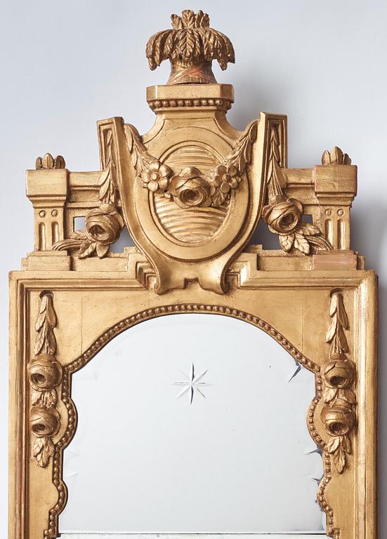 A Gustavian 1770/80's mirror attributed to Johan Åkerblad (master in Stockholm 1758-1799).