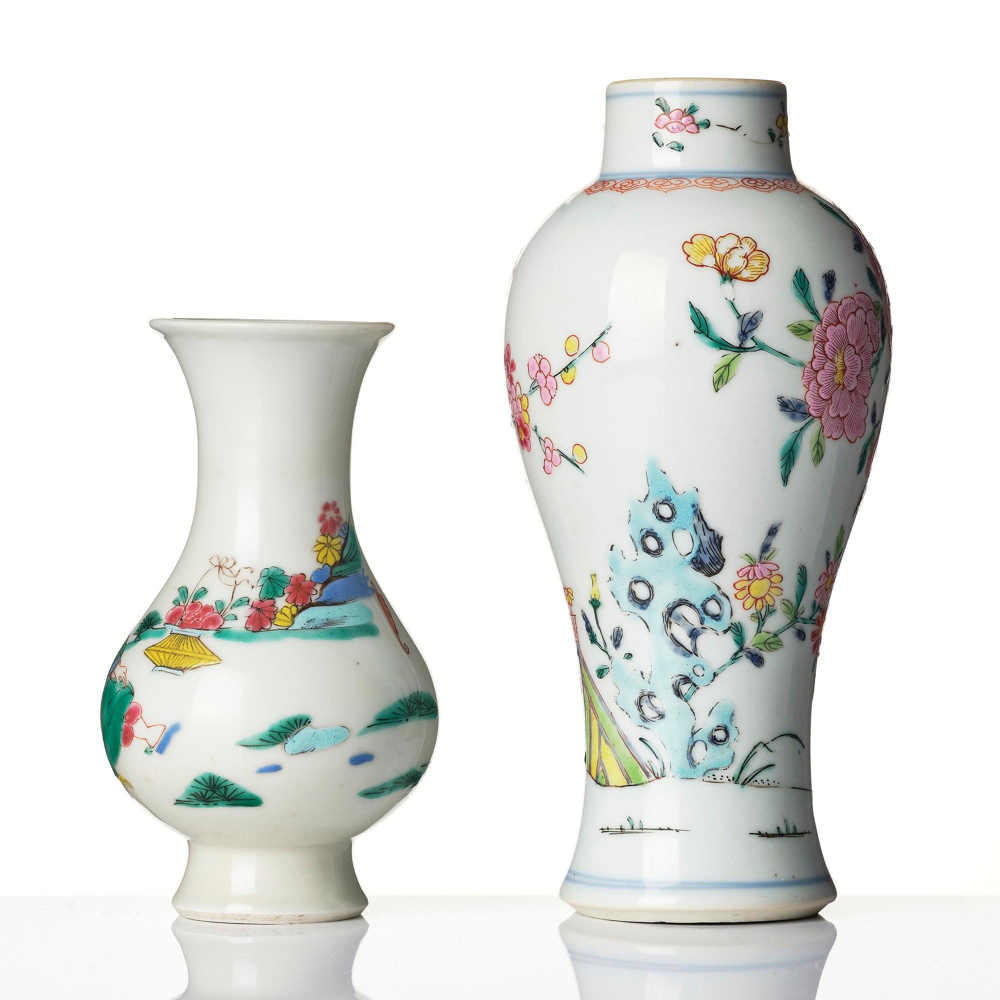 Two famille rose vases, Qing dynasty, Yongzheng (1723-35).