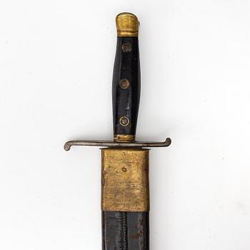 A Swedish cutlass 1810 pattern, with scabbard.
