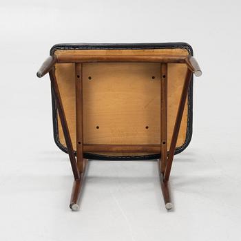 Poul Hundevad, dining set, table and a set of three chairs, Denmark, 1960s.