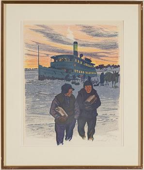 Roland Svensson, färglitografi, signerad 141/360.