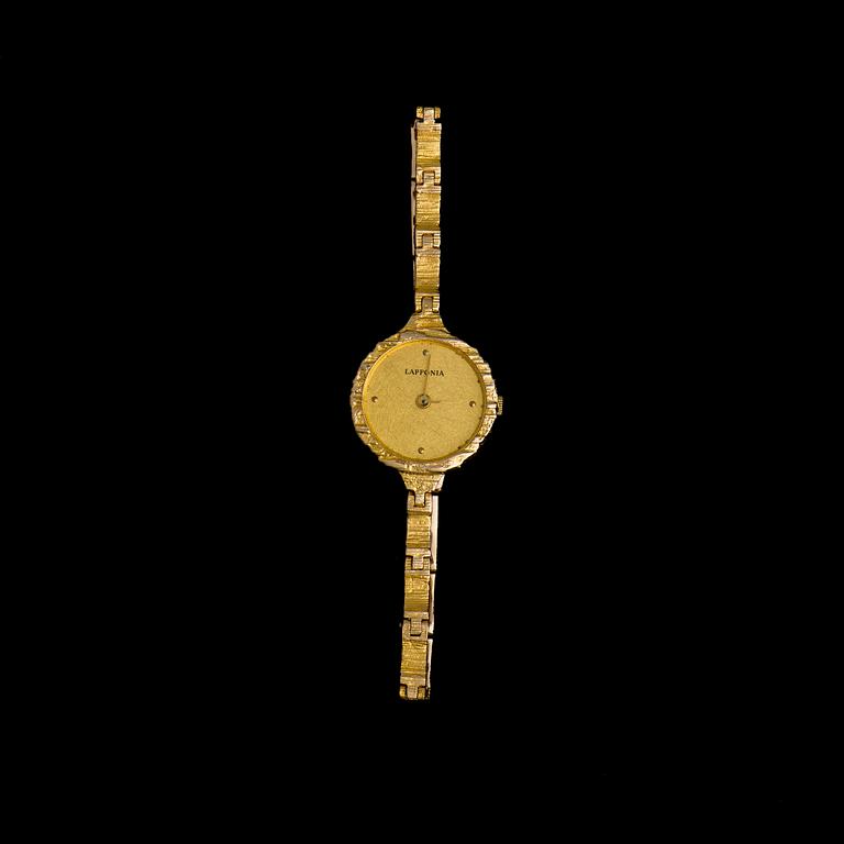 BJÖRN WECKSTRÖM, A WRISTWATCH Coco, 14K gold, Lapponia 1983.