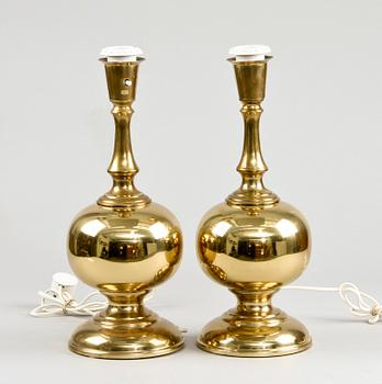 BORDSLAMPOR, ett par, "Aneta", Uno Dahlén, 1900-talets andra hälft.