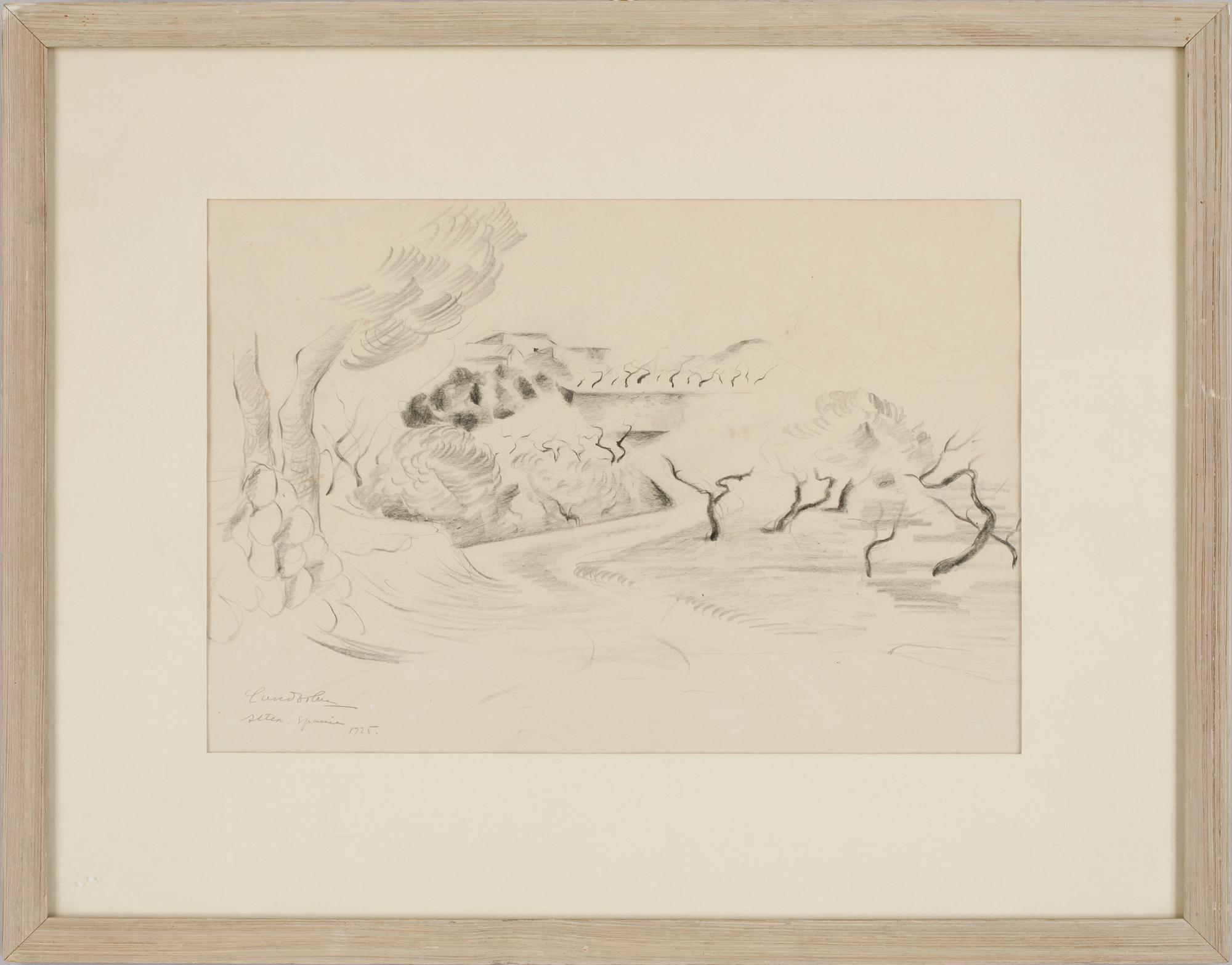 SIXTEN LUNDBOHM, blyerts. Sign o dat 1925.