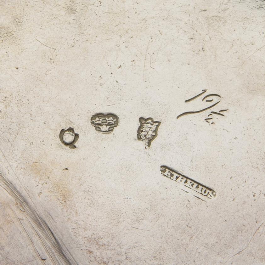 Pehr Zethelius, toilettedosor med lock ett par silver Stockholm 1774.