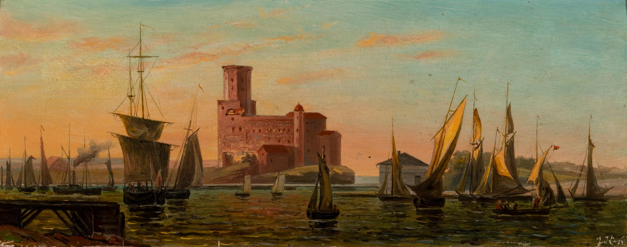 JOHAN KNUTSON, oil on board, signed.
