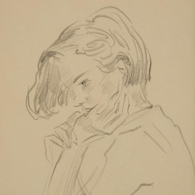 Lotte Laserstein, Contemplative girl.