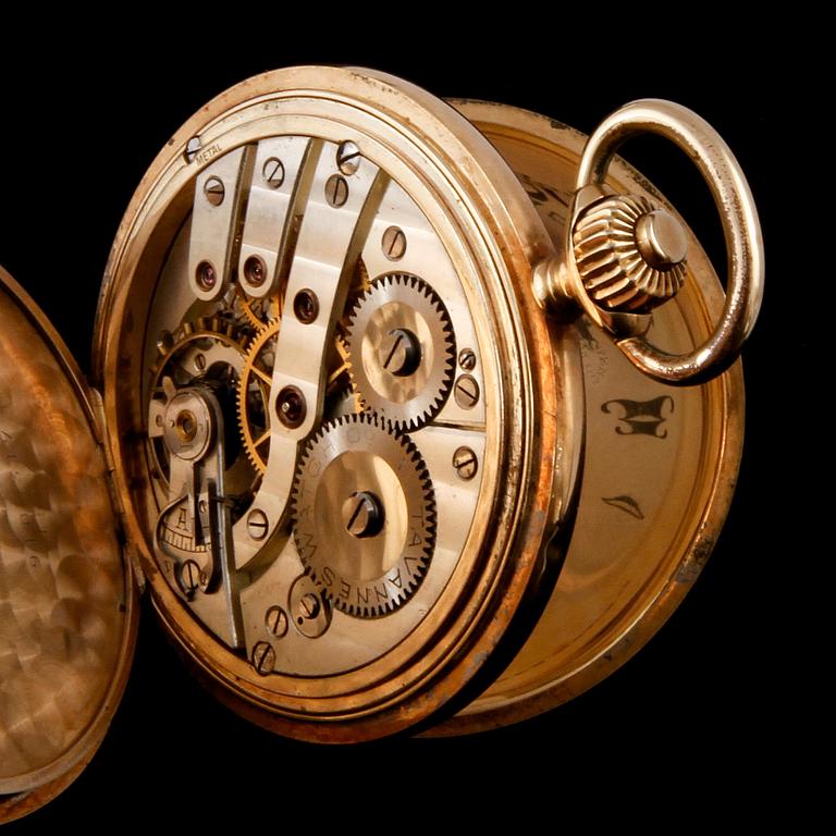 FICKUR, delvis 14K guld, Tavannes watch Co, 1900-talets första hälft, total vikt 89 gram.