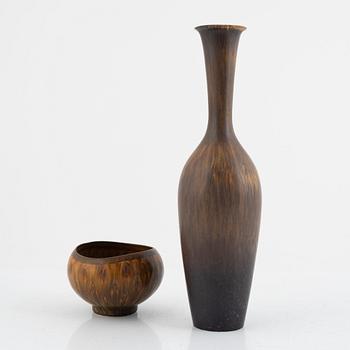 Gunnar Nylund, a vase and a bowl, Rörstrand.