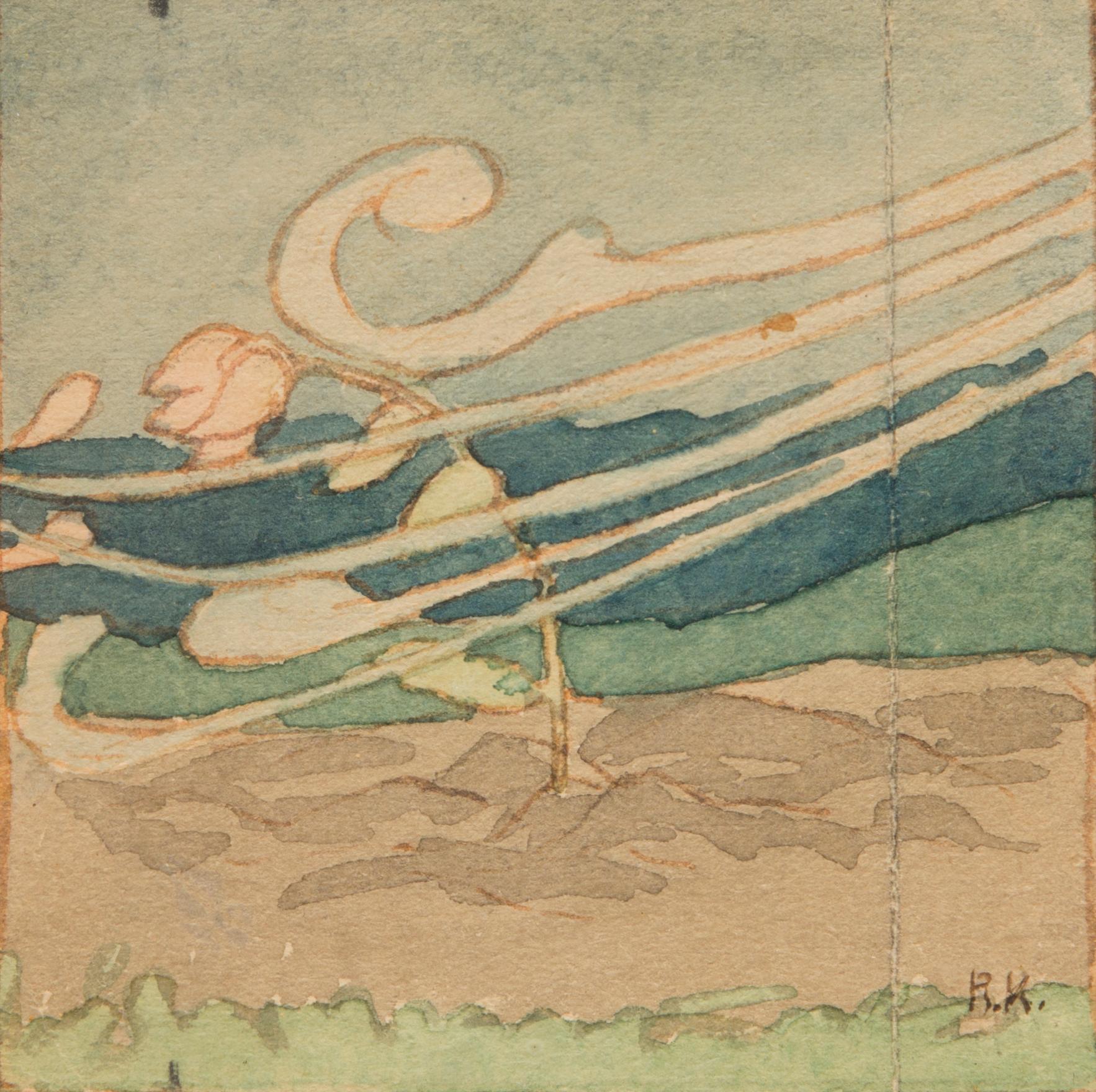 RUDOLF KOIVU, akvareller, 2 st, signerade, a tergo daterade 1910.