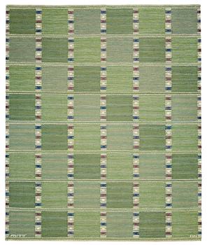 206. Barbro Nilsson, A CARPET, "Falurutan grön I", flat weave, ca 194,5 x 159,5 cm, signed AB MMF BN.