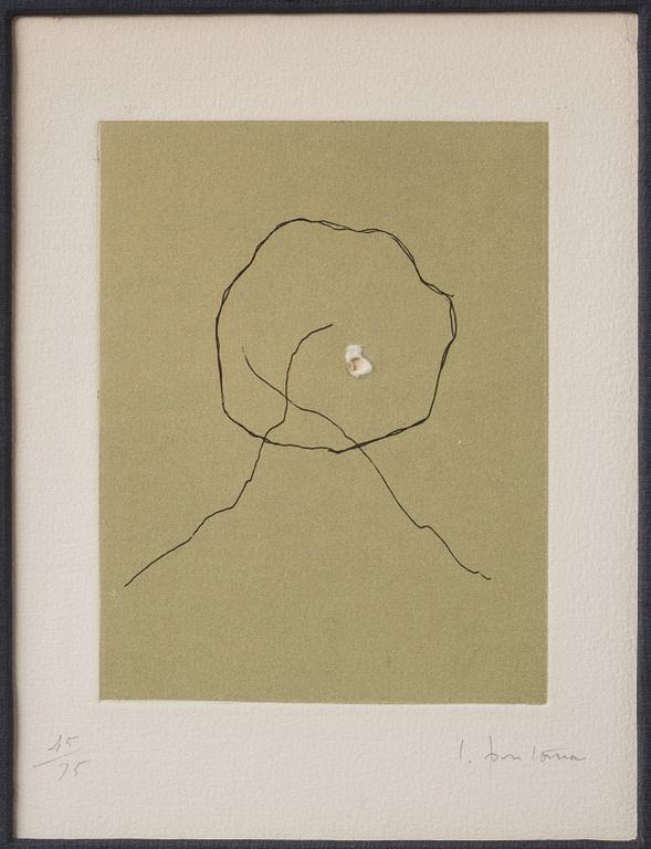 Lucio Fontana, 3 motifs "L'Épée dans l'eau" from "Dix eaux-fortes" (Alain Jouffroy).