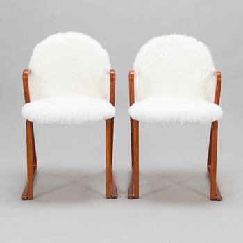 A pair of late 20th century chairs for TUA Möbler Tibro.
