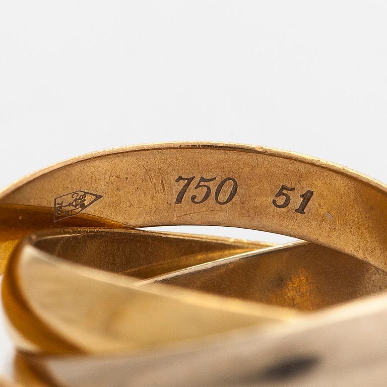 Cartier, ring, "Trinity", 18K trefärgsguld.