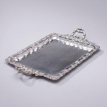 BRICKA, försilvrad koppar, Warszawa Norblin & Co, Polen sekelskiftet 1800/1900.