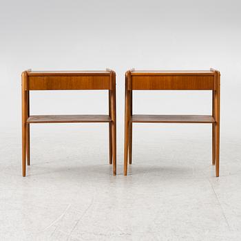 Nightstands, a pair, AB Carlströms & co Furniture Factory, mid-20th century.