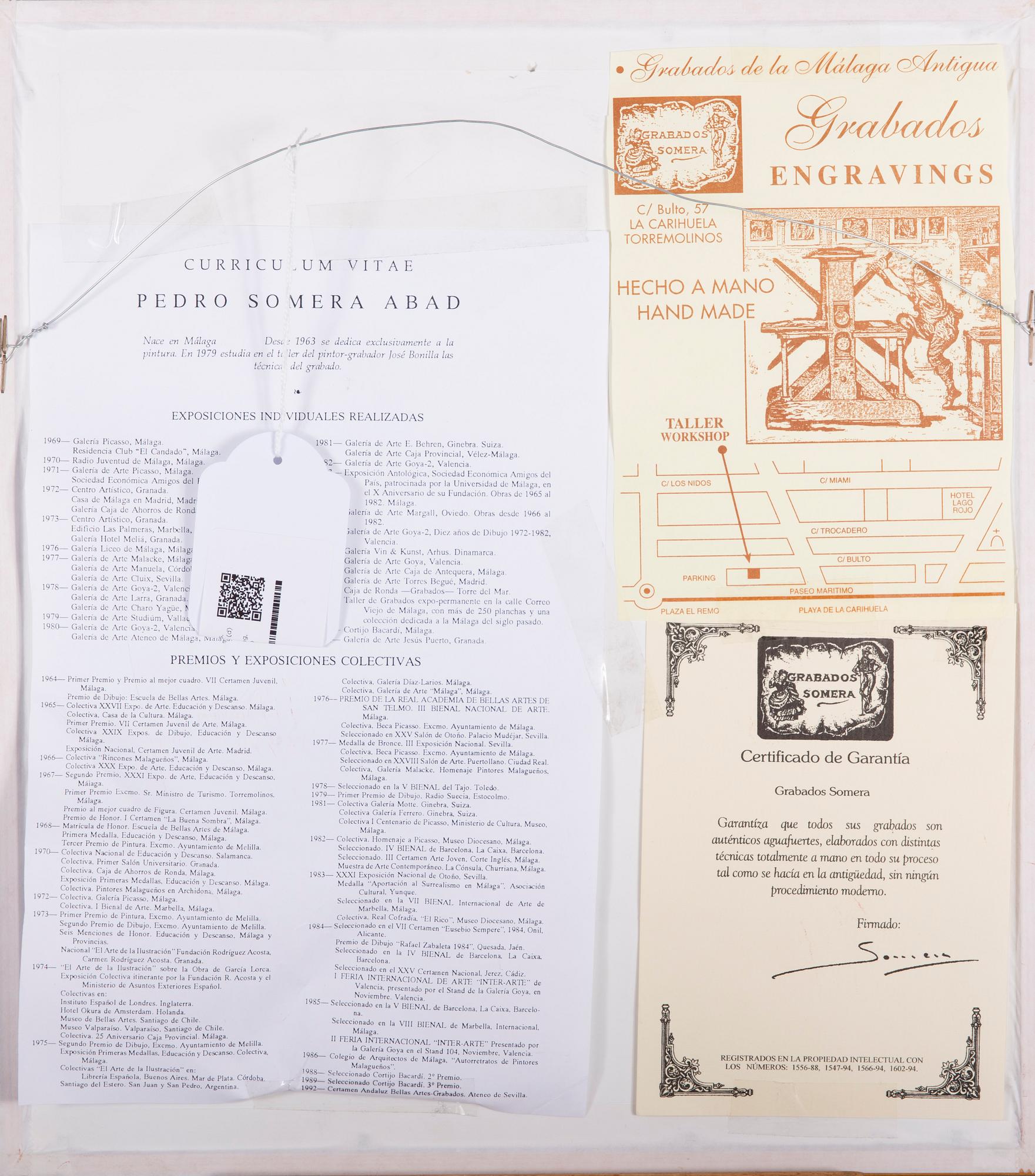 PEDRO SOMERA ABAD, etsning, signerad, numrerad 40/125.