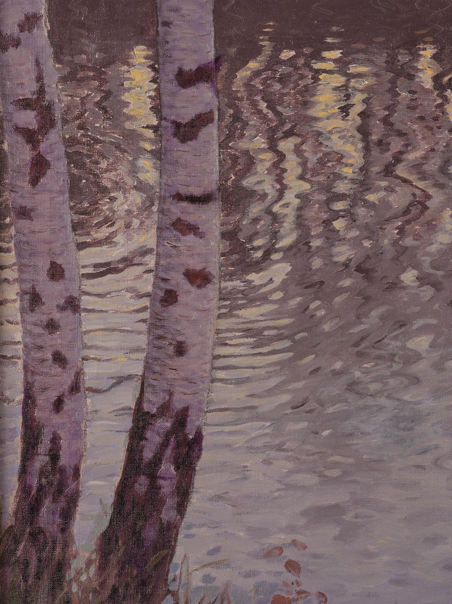Gustaf Fjæstad, "Skvalpigt vatten i en vik" ("Moving water in a bay").